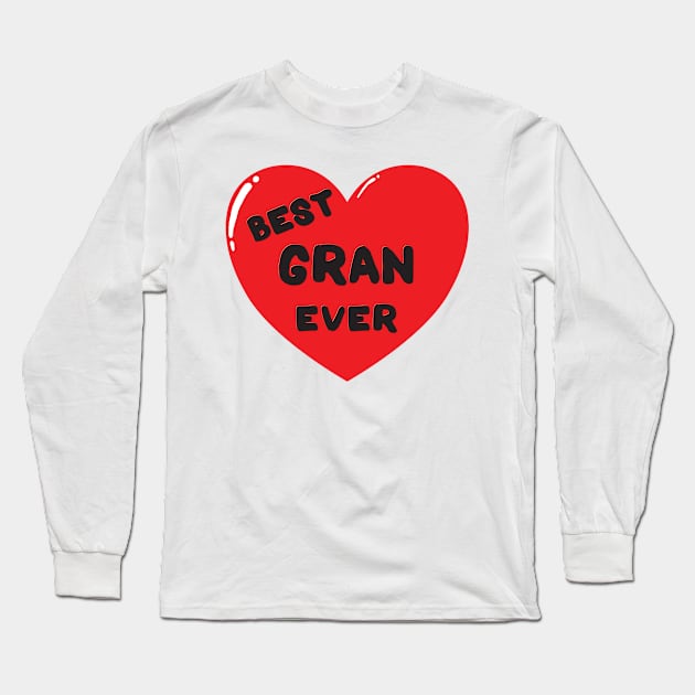 Best gran ever doodle hand drawn design Long Sleeve T-Shirt by The Creative Clownfish